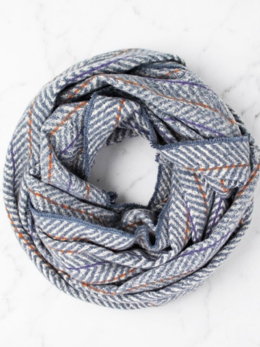  Blue Pattern Infinity Scarf